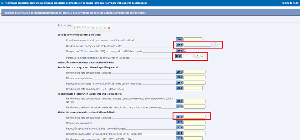 Renta 2024 ingresos de comunidades